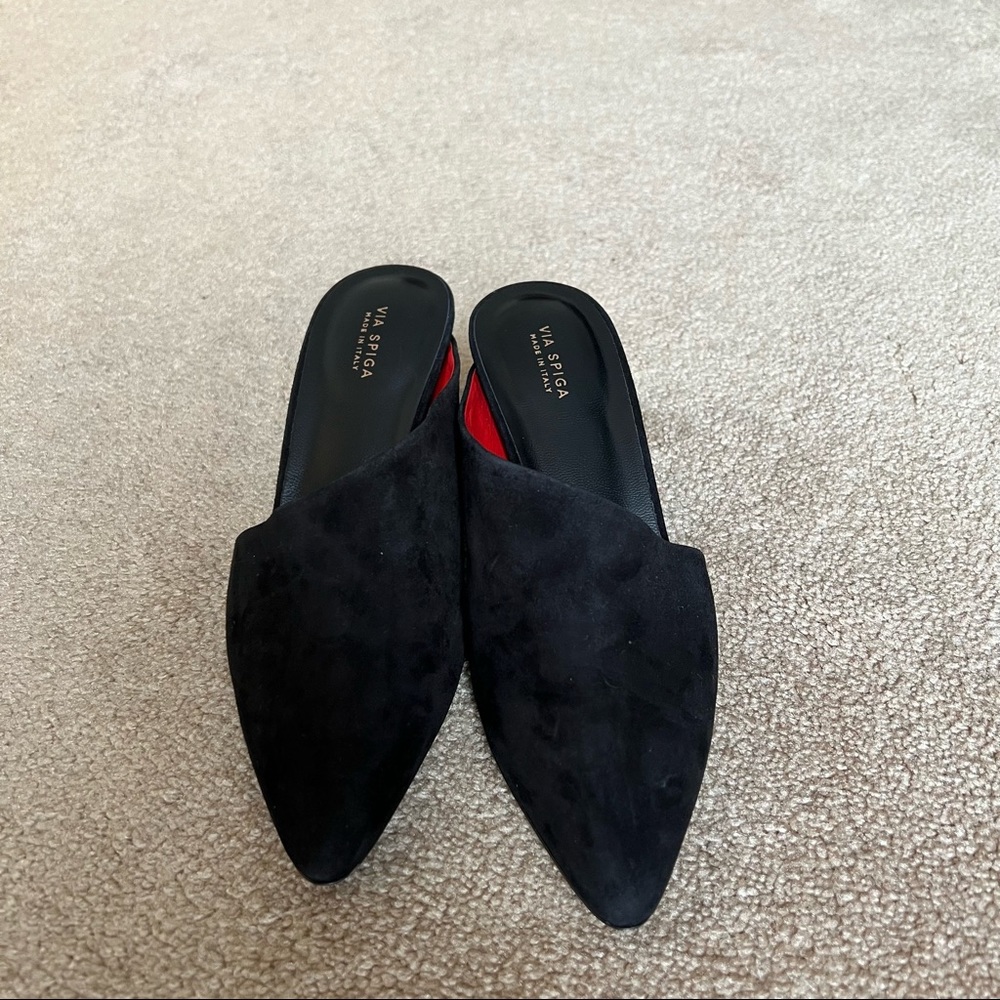 Via Spiga suede leather mule